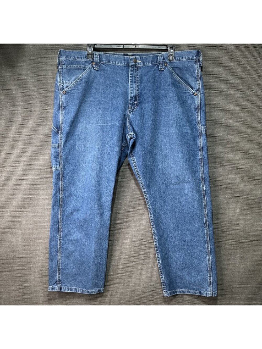 Lee Men's Loose Fit Carpenter Jeans 42x29 Medium Wash Denim Casual Workwear